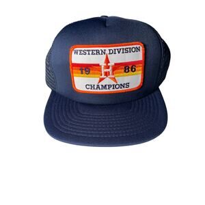 Houston Astros Western Division Champions 1986 Trucker Hat Snap Back Never Worn